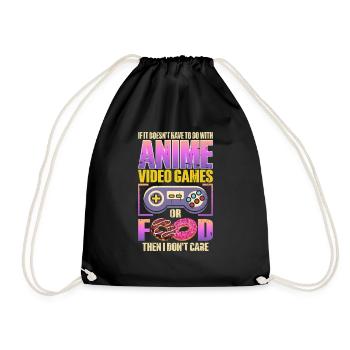 Anime, Jeux vidéo ou food, Manga, Otaku, Japonais - Sac de sport léger - noir - Devant