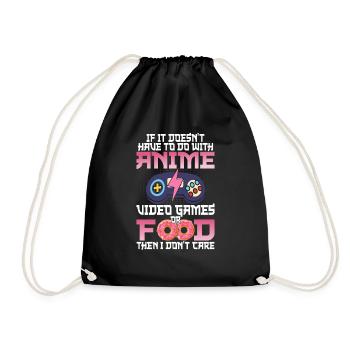 Anime, Jeux vidéo ou food, Manga, Otaku, Japonais - Sac de sport léger - noir - Devant
