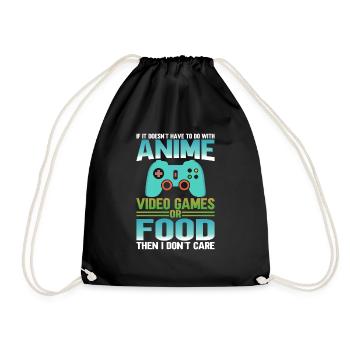 Anime, Jeux vidéo ou food, Manga, Otaku, Japonais - Sac de sport léger - noir - Devant