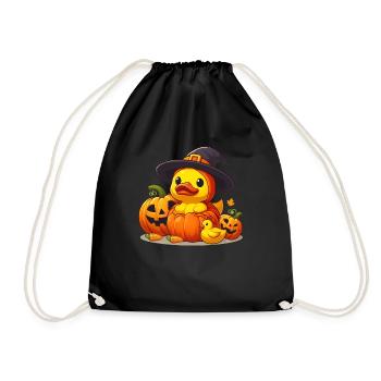 Witch Duck, Yellow Rubber Duck & Rubber Duck - Drawstring Bag - black - Front