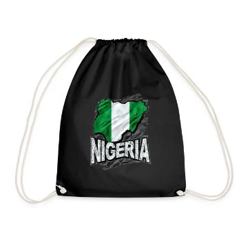 Nigeria - Turnbeutel - Schwarz - Vorne