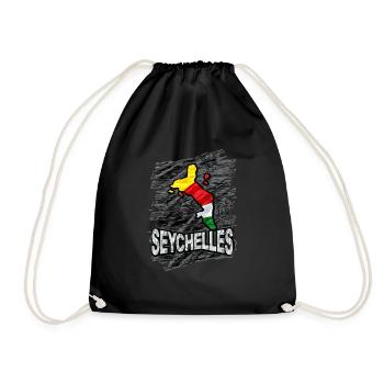 Seychellen - Turnbeutel - Schwarz - Vorne