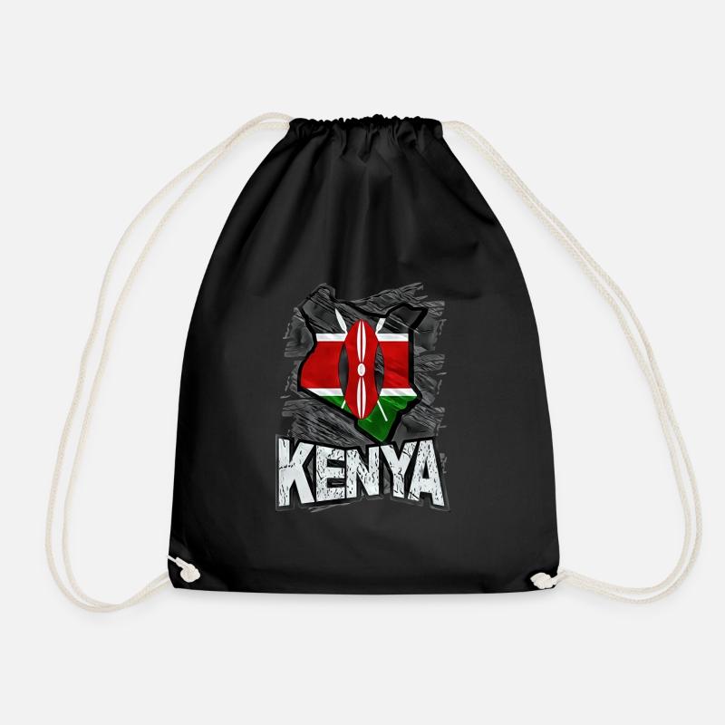 Kenia - Turnbeutel - Schwarz