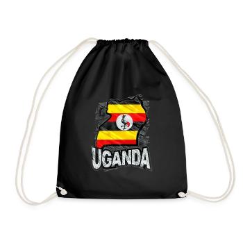 Uganda - Drawstring Bag - black - Front