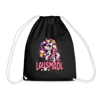 Tracht Damen Outfit Dirndl Ersatz Lausmadl - Drawstring Bag - black - Front