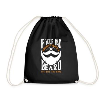 Beard Care Beard Lover Men Beard - Drawstring Bag - black - Front