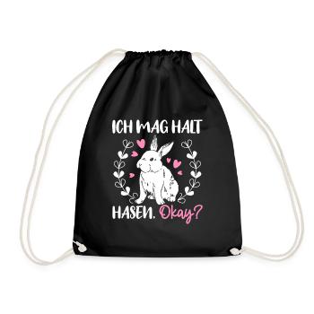 J’aime juste les lapins lapin lapin filles enfants o - Sac de sport léger - noir - Devant