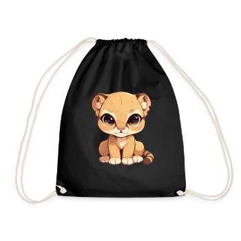 Cougar Mountain Lion Mountain Lion - Drawstring Bag - black - Front