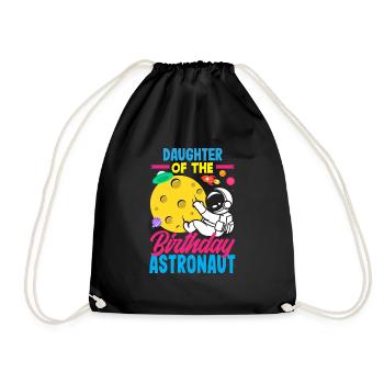 Anniversaire des enfants Membres de la famille des astronautes - Sac de sport léger - noir - Devant