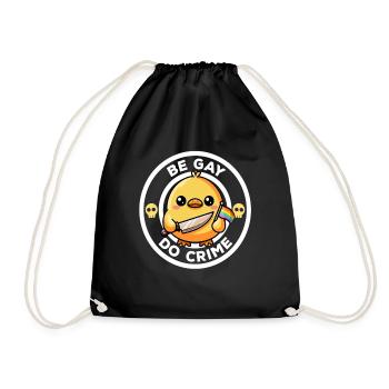 Be Gay Do Crime Raimbow Drapeau Lgbtq Canard Gay Pride - Sac de sport léger - noir - Devant