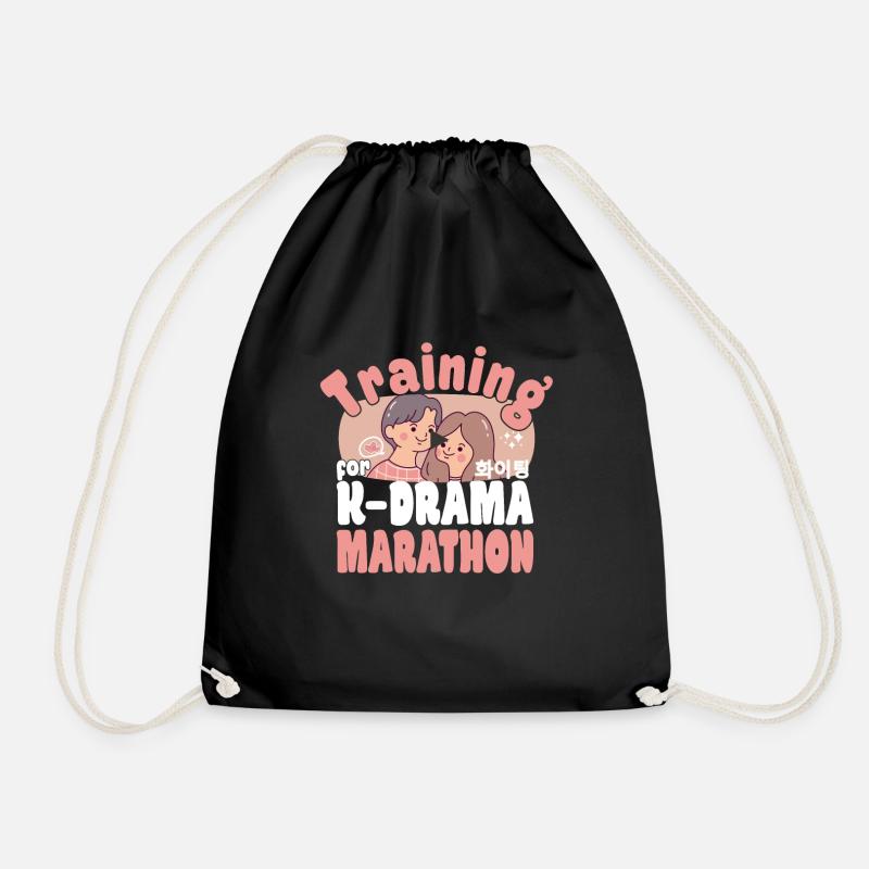Korean Drama Enthusiast Exclusive Gift idea - Drawstring Bag - black