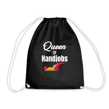 Queen of handjobs Carpenter DIYer - Drawstring Bag - black - Front