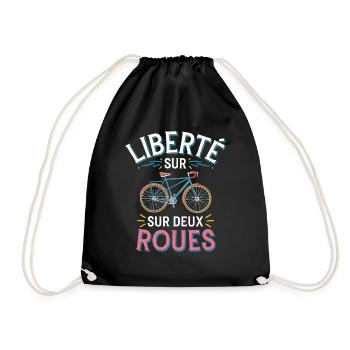 Liberté sur deux roues - Sac de sport léger - noir - Devant