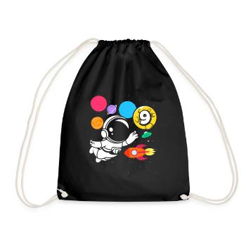9e anniversaire garçons 9 ans anniversaire astronaute - Sac de sport léger - noir - Devant