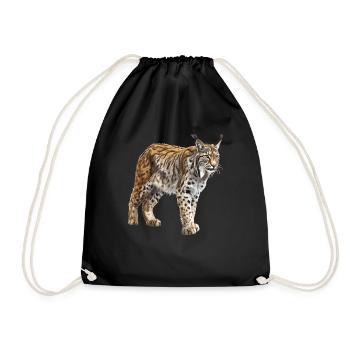 Lynx Luchse Luchs - Sac de sport léger - noir - Devant