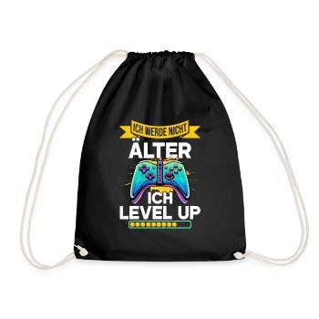 Je ne vieillis pas, je monte de niveau en jouant - Sac de sport léger - noir - Devant
