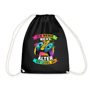Je ne vieillis pas, je monte de niveau en jouant - Sac de sport léger - noir - Devant
