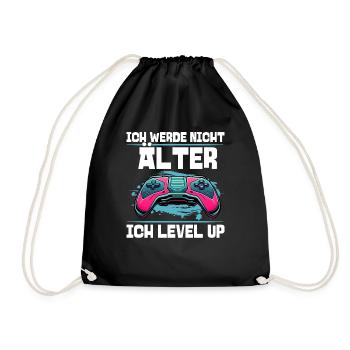 Je ne vieillis pas, je monte de niveau en jouant - Sac de sport léger - noir - Devant