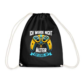 Je ne vieillis pas, je monte de niveau en jouant - Sac de sport léger - noir - Devant
