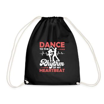 Dance to the Rhythm of My Heartbeat Latin Music Sa - Drawstring Bag - black - Front