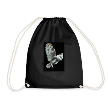 Barn Owl Schleiereulen Schleiereule - Drawstring Bag - black - Front
