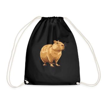 Capybaras Capybara - Drawstring Bag - black - Front