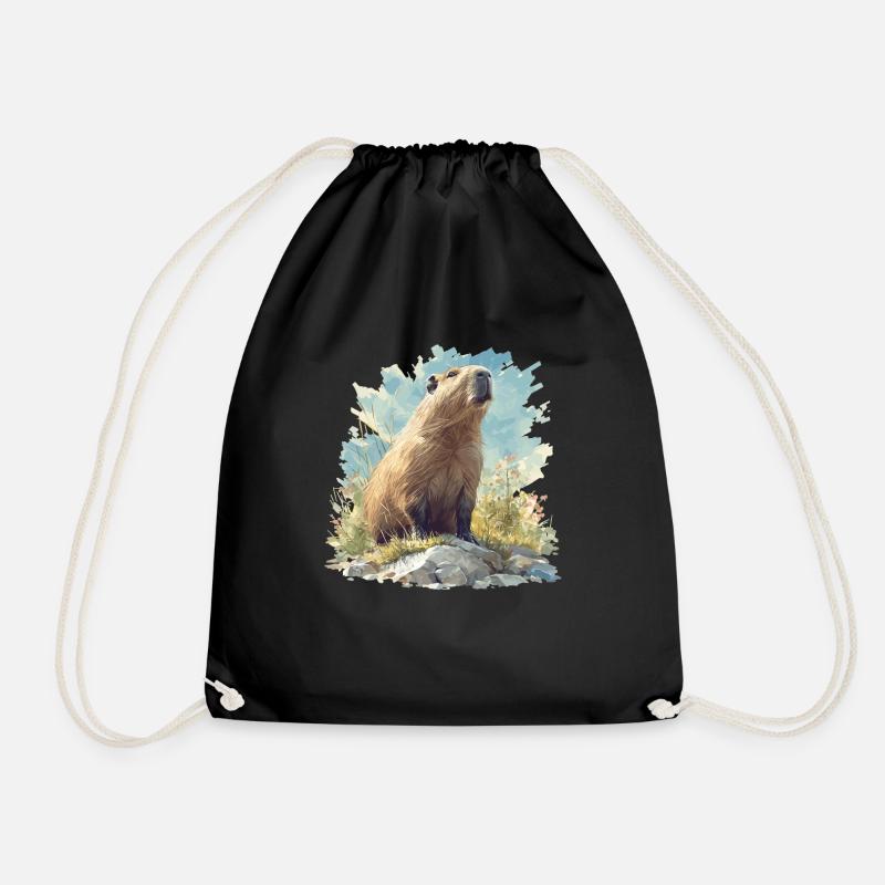 Capybaras Capybara - Turnbeutel - Schwarz