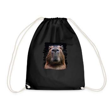 Capybaras Capybara - Drawstring Bag - black - Front