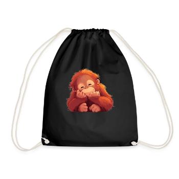 Orangutan Orang-Utans Orang-Utan - Turnbeutel - Schwarz - Vorne
