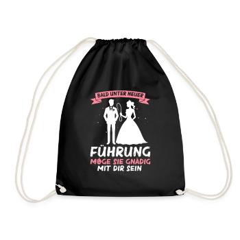Der Bräutigam Lustiges Junggesellenabschied - Turnbeutel - Schwarz - Vorne