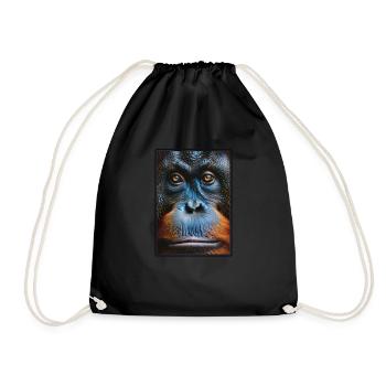 Orangutan Orang-Utans Orang-Utan - Turnbeutel - Schwarz - Vorne