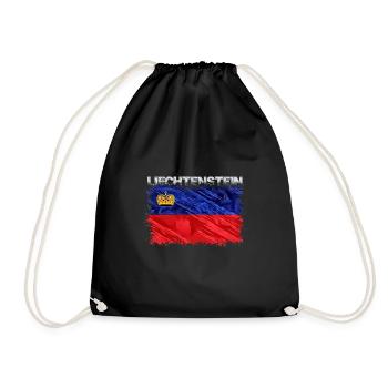 Liechtenstein - Turnbeutel - Schwarz - Vorne