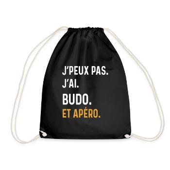 I can't I have budo aperitif humor - Drawstring Bag - black - Front