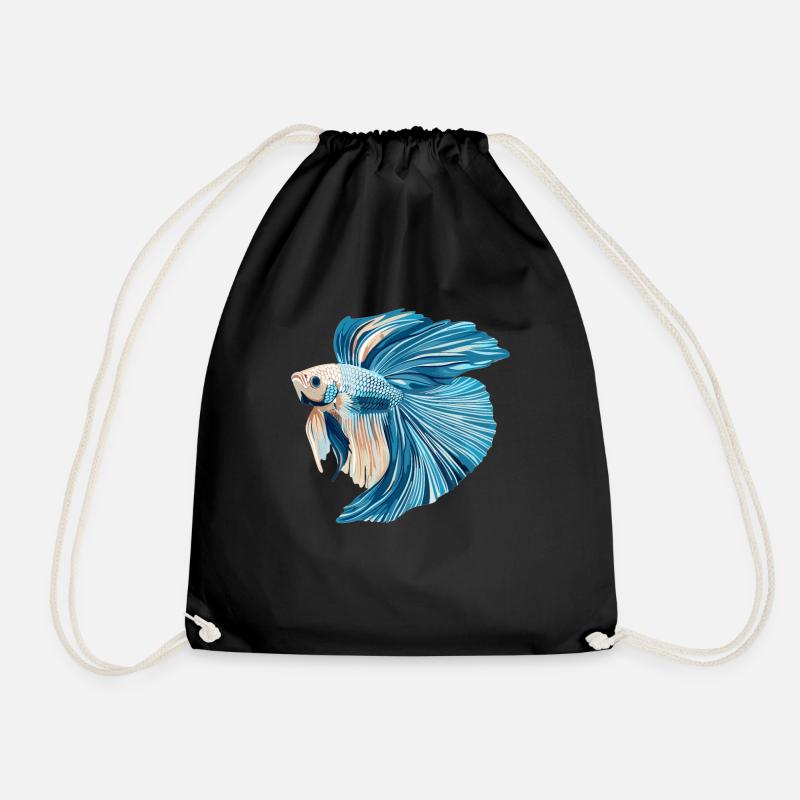 Bettas Betta Fisch Betta - Turnbeutel - Schwarz