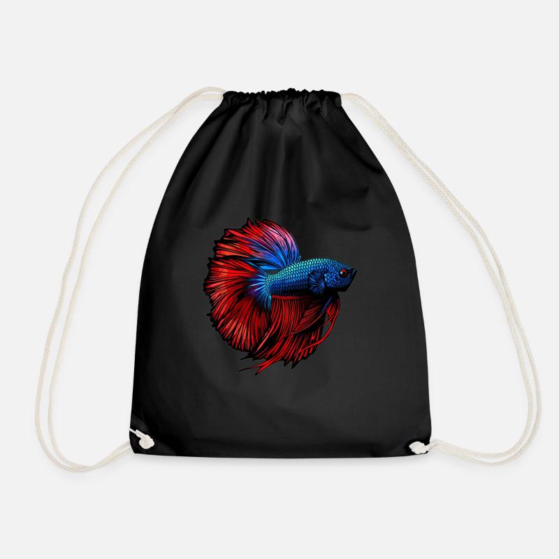 Bettas Betta Fisch Betta - Turnbeutel - Schwarz