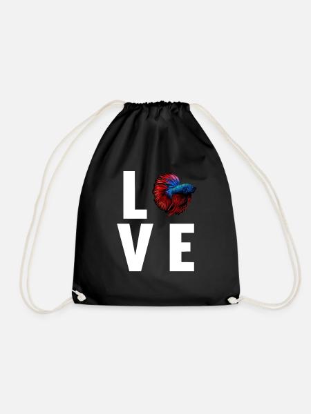 Bettas Betta Fisch Betta - Turnbeutel - Schwarz