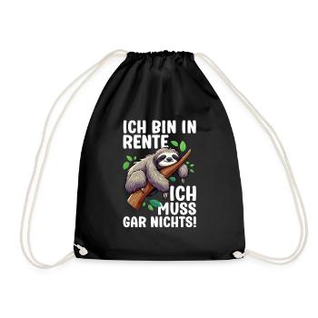 I'm retired, I don't have to do anything funny - Drawstring Bag - black - Front