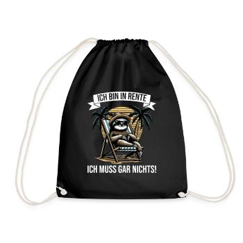 I'm retired, I don't have to do anything funny - Drawstring Bag - black - Front