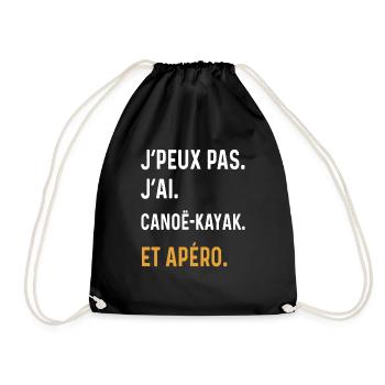 j'peux pas j'ai canoë kayak apéro humour - Sac de sport léger - noir - Devant