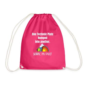 Une plaque tectonique est entrée en collision avec une autre. - Sac de sport léger - fuchsia - Devant