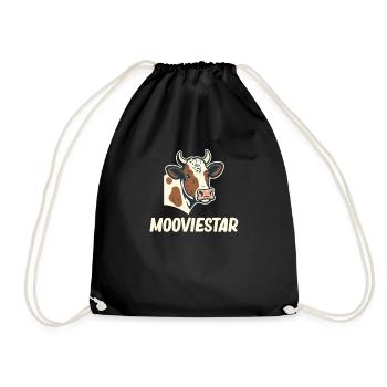 Mooviestar Cattle Farmer Hereford Ranchero - Drawstring Bag - black - Front