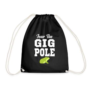 Fear The Gig Pole Frog Chasse Cottagecore Morel - Sac de sport léger - noir - Devant