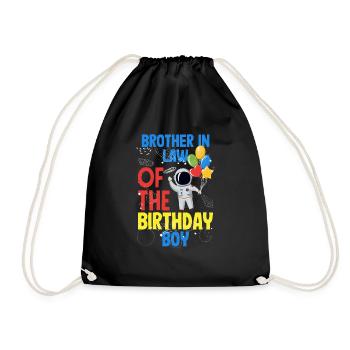 Anniversaire des enfants Membres de la famille des astronautes - Sac de sport léger - noir - Devant