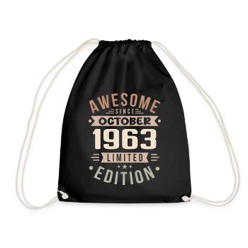Legend Since October 1963 Birthday October 1963 - Drawstring Bag - black - Front