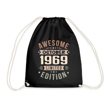 Legend Since October 1969 Birthday October 1969 - Drawstring Bag - black - Front