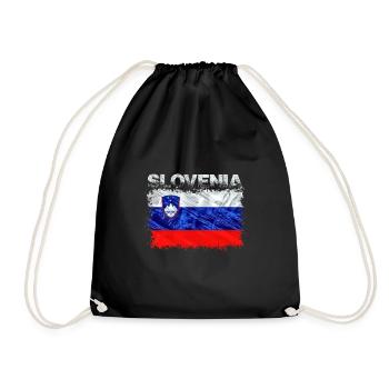Slovenia - Drawstring Bag - black - Front