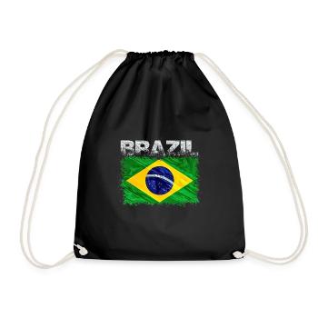 Brasilien - Turnbeutel - Schwarz - Vorne