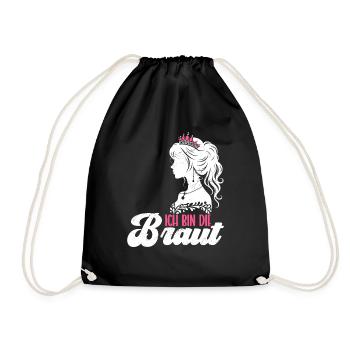 The Bride Funny Bachelorette Party Maid of Honor - Drawstring Bag - black - Front