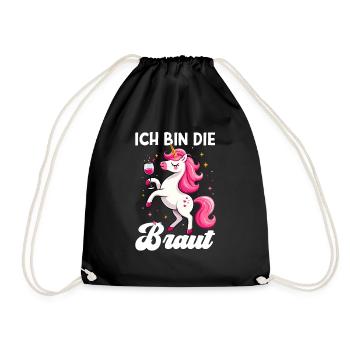 Mariée Licorne Drôle De Jeune Fille - Sac de sport léger - noir - Devant