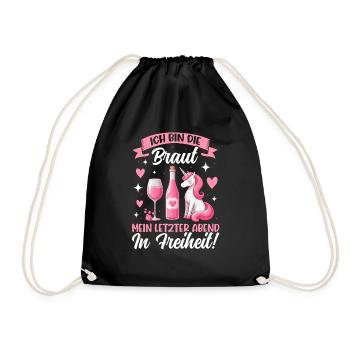 Mariée Licorne Drôle De Jeune Fille - Sac de sport léger - noir - Devant